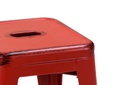 Sgabello ferro bristol rosso cm 39x39h45