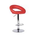 Sgabello in similpelle rosso 39x32x80/102h cm