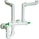 Sifone lavello compatto autopulente 2 vie 1&quot;1/2 Bonomini