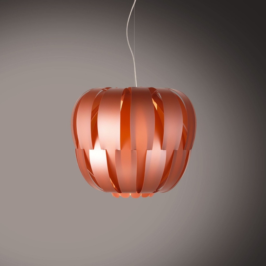 Sospensione 2 Luci Copper in Metallo Cromato Cm. 60 x 45h
