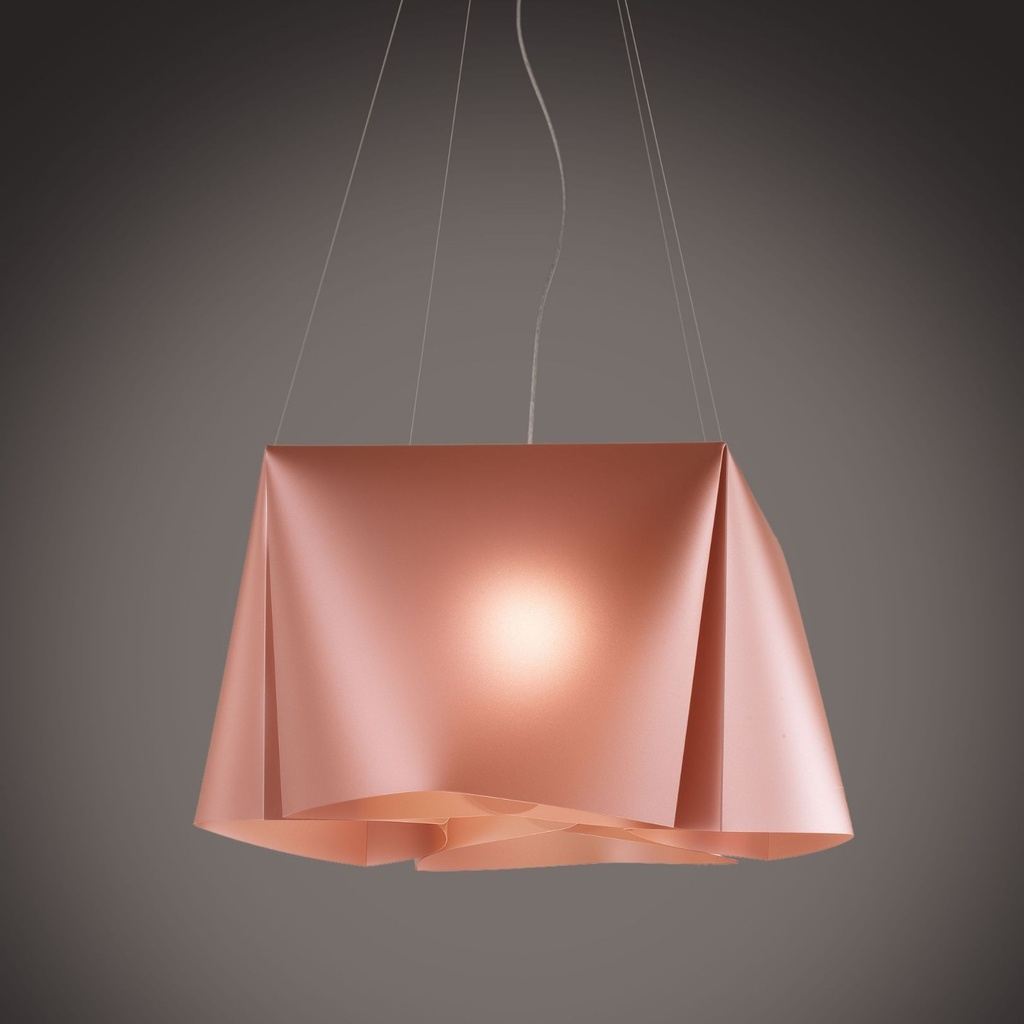 Sospensione 3 Luci Copper in Metallo Cromato Cm. 59 x 31h