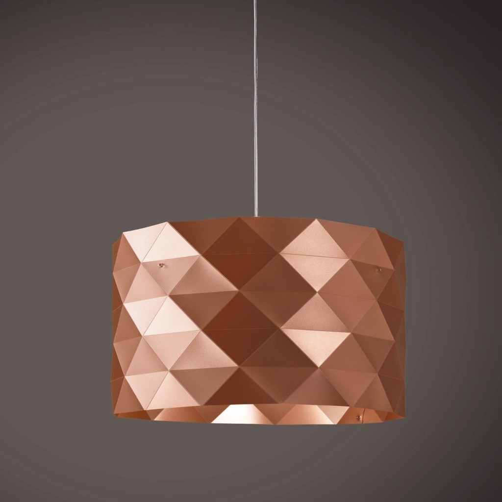 Sospensione 3 Luci Copper in Metallo cromato Cm. 40 x 25h