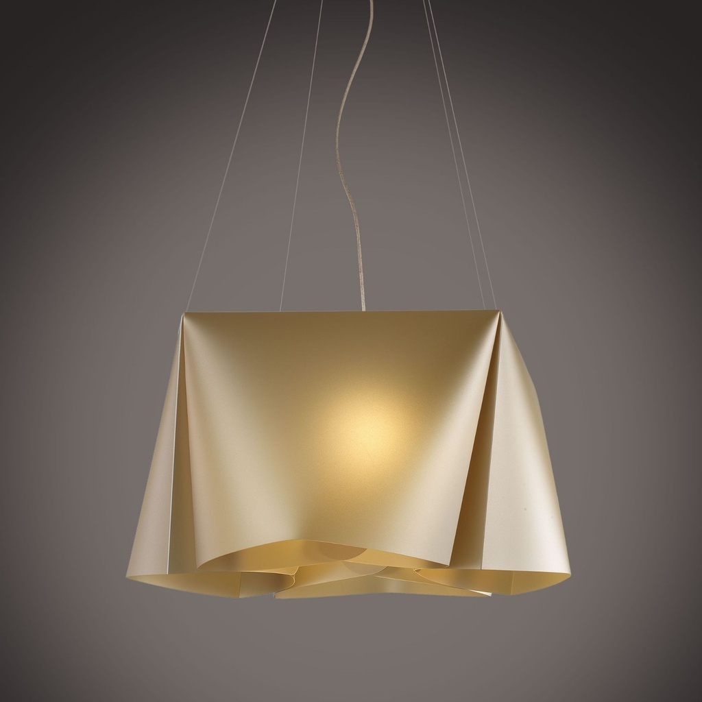 Sospensione 3 Luci New Gold in Metallo  Cromato Cm. 59 x 31h