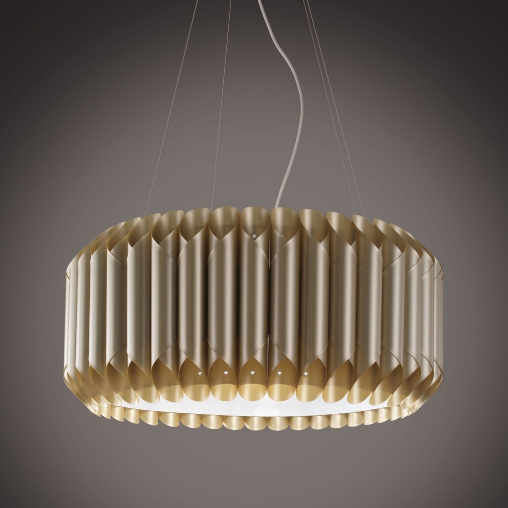 Sospensione 3 Luci New Gold in Metallo Cromato 60 x 31 h