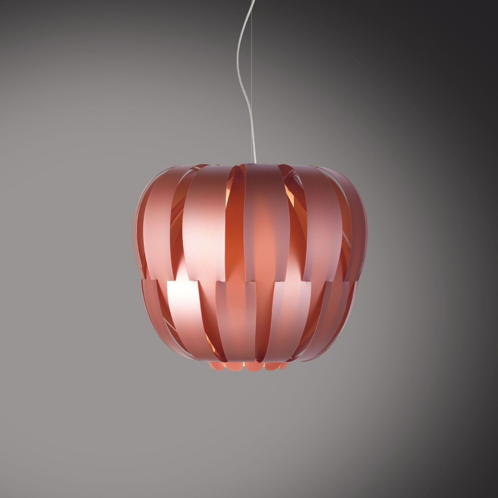 Sospensione 3 Luci Pink Metal in Metallo Cromato Cm. 75 x 60h
