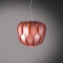 Sospensione 3 Luci Pink Metal in Metallo Cromato Cm. 75 x 60h