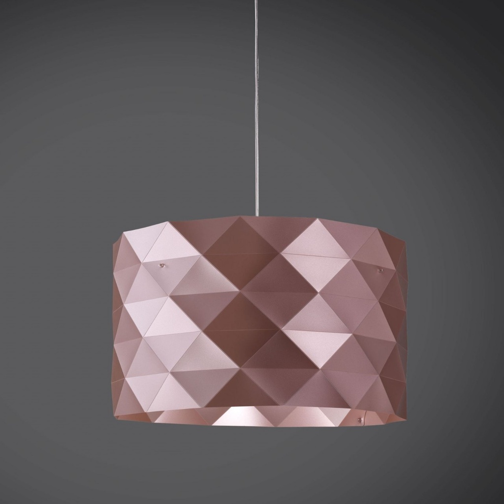Sospensione 3 Luci Pink Metal in Metallo cromato Cm. 40 x 25 h