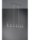 Sospensione 7xE27 Vannes Nichel L110 cm Trio Lighting
