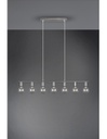 Sospensione 7xE27 Vannes Nichel L110 cm Trio Lighting