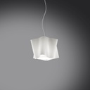 Sospensione Bianco in Metallo Cromato Cm. 25 x 25h