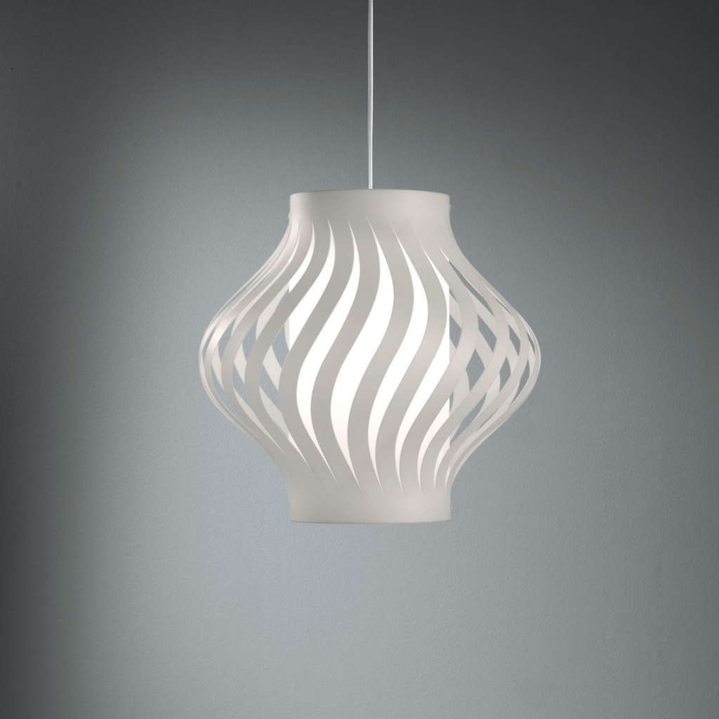 Sospensione Bianco in Plastica Bianco Cm. 40 x 39h