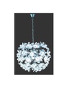 Sospensione Blowball 5 Luci Cromo Fiori Bianchi Ø50 cm Trio Lighting