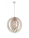 Sospensione Cerchi Rotanti Boolan Legno Chiaro Trio Lighting