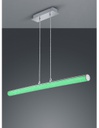 Sospensione Cromo Moderna Design Tubo Led RGBW Leia Trio Lighting