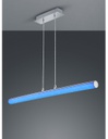Sospensione Cromo Moderna Design Tubo Led RGBW Leia Trio Lighting