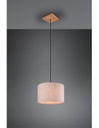 Sospensione Elmau 1xE27 Nichel E Paralume Sabbia Ø35 cm Trio Lighting