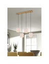 Sospensione Elmau 4xE27 Nichel E Paralumi Sabbia L100 cm Trio Lighting