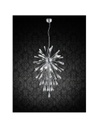 Sospensione Fuochi d'Artificio 7 Luci Minsk Cromo con Gocce Cristallo Trio Lighting