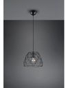 Sospensione Haval Gabbia 1xE27 Nero Opaco Ø27 cm Trio Lighting