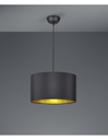 Sospensione Hostel Metallo Nero-Oro H150 cm Ø40 cm Trio Lighting