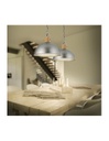 Sospensione Insustrial Delhi Cupola Metallica Nichel Ø45 cm Trio Lighting