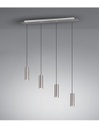 Sospensione Isola 4 Luci Cilindri GU10 Marley Nichel Lighting