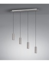 Sospensione Isola 4 Luci Cilindri GU10 Marley Nichel Lighting