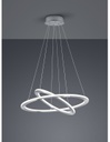 Sospensione Led Dimmerabile 2 Anelli Durban Nichel Ø60 cm Trio Lighting