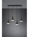Sospensione Lineare Enzo 4xE27 Nero Opaco Trio Lighting