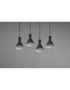 Sospensione Lineare Enzo 4xE27 Nero Opaco Trio Lighting