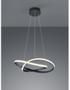 Sospensione Moderna Course Antracite Nero Led Dimmerabile 27W Ø60 cm Trio Lighting