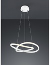 Sospensione Moderna Course Bianco Led Dimmerabile 27W Ø60 cm Trio Lighting
