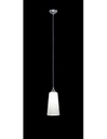 Sospensione Moderna Koni 1xE27 Nichel E Vetro Bianco Ø15 cm Trio Lighting