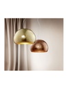 Sospensione Moderna Paralume Vetro Opale Oro Ø51 cm Ontario Trio Lighting