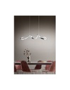 Sospensione Moderna Perugia Design Intreccio Cromo Led Dimmer 4000k Trio Lighting