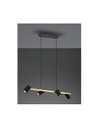 Sospensione Nera 4 Faretti Spot GU10 Orientabili Marley Trio Lighting