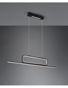 Sospensione Nera Moderna Ufficio Aick Led Dimmerabile Trio Lighting