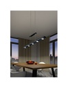 Sospensione Nera Piastra Rettangolare 7 Led Sopra e Sotto Lacal Trio Lighting