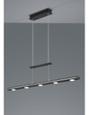 Sospensione Nera Piastra Rettangolare 7 Led Sopra e Sotto Lacal Trio Lighting