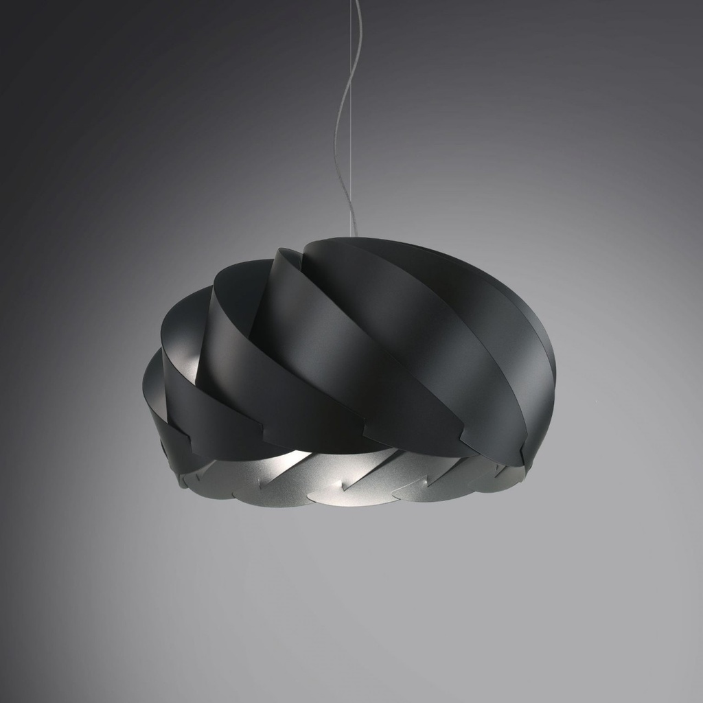 Sospensione Nero in Metallo Cromato Cm. 55 x 35h