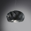 Sospensione Nero in Metallo Cromato Cm. 55 x 35h