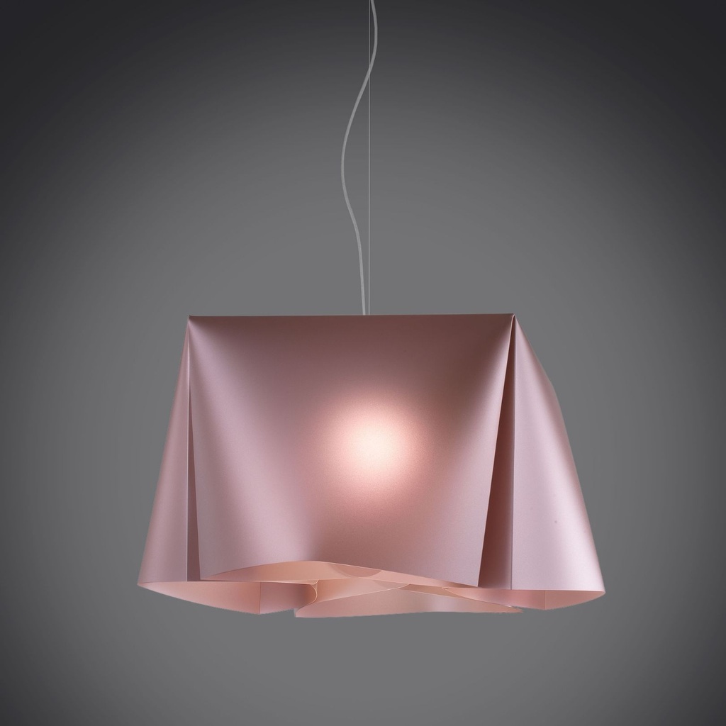 Sospensione Pink Metal in Metallo Cromato Cm. 45 x 21h