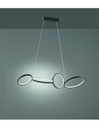 Sospensione Rondo 4 Cerchi Led Nero L110 cm Trio Lighting