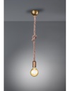 Sospensione Rope Corda Ottone Invecchiato H150 cm Ø12 cm Trio Lighting