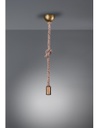 Sospensione Rope Corda Ottone Invecchiato H150 cm Ø12 cm Trio Lighting