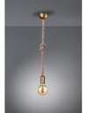 Sospensione Rope Corda Ottone Invecchiato H150 cm Ø12 cm Trio Lighting