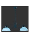 Sospensione Rustico Country Ruggine Vetro Alabastro 2xE27 L82 cm Trio Lighting