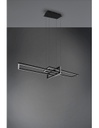 Sospensione Salinas 3 Rettangoli Led 34w Nero L110 cm Dimmerabile Trio Lighting