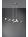 Sospensione Salinas 3 Rettangoli Led 34w Nichel L110 cm Dimmerabile Trio Lighting
