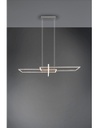 Sospensione Salinas 3 Rettangoli Led 34w Nichel L110 cm Dimmerabile Trio Lighting